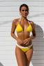 Color Block Double String Bikini Top